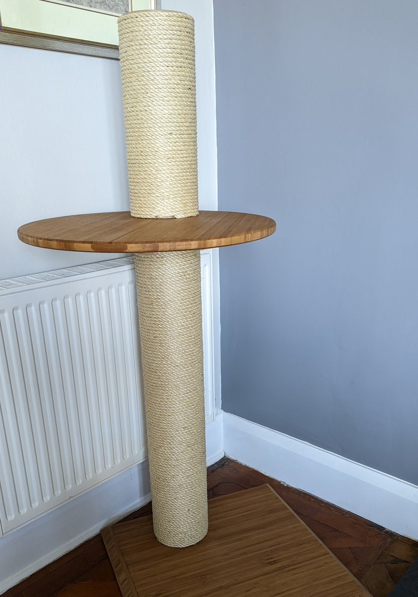 Bamboo Round Platform Luxury Cat Towers TT Luxury Cat Towers