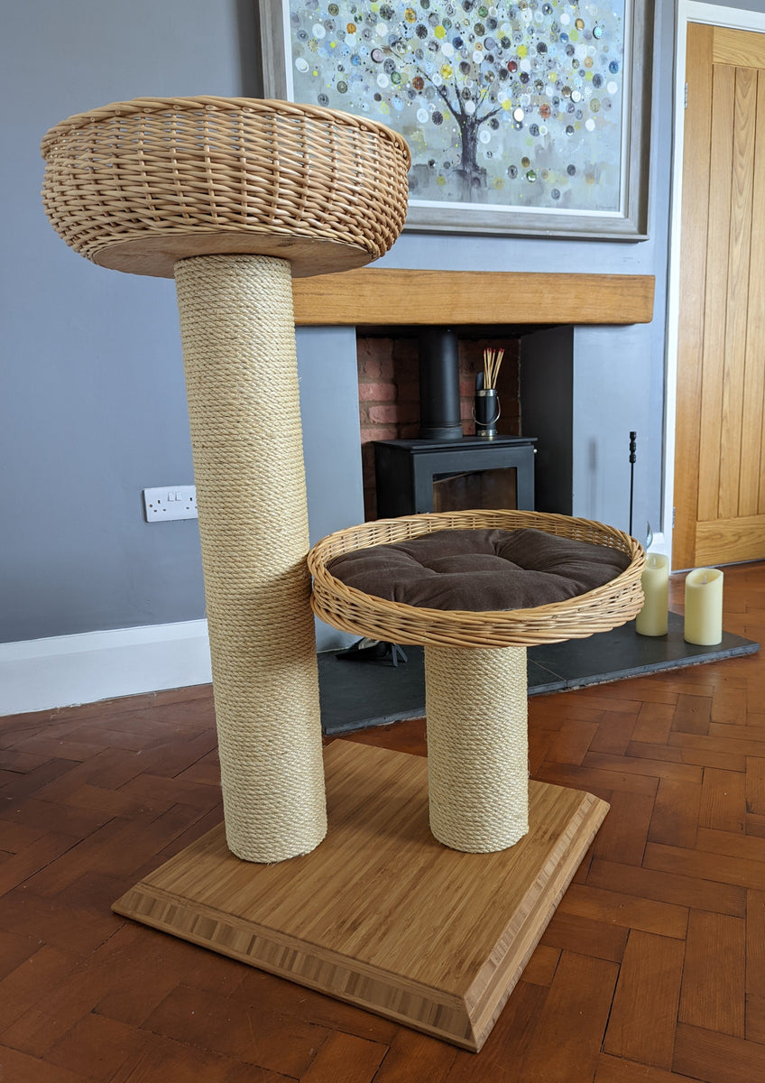 Double Bamboo Cat Tower | Luxury Cat Tree – TT Luxury Cat Towers